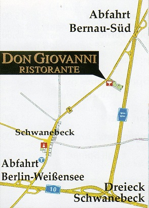 Anfahrt Don Giovanni Ristorante Italiano mit Sommergarten